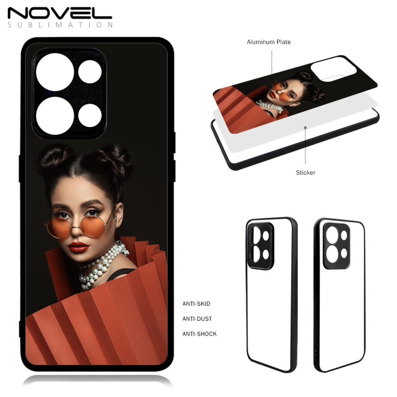 For Oppo Reno 9 Pro Free Sample DIY Sublimation 2D TPU Mobile Phone Case With Blank Metal Insert