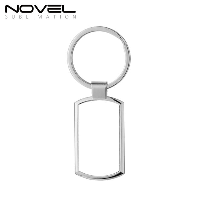 Popular Sublimation Blank Rectangle Metal Keyring Different Shape Metal Keychain
