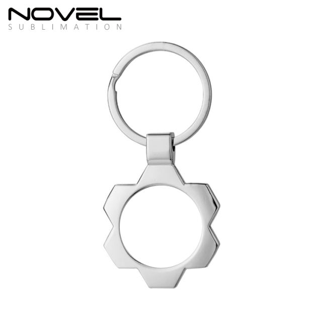 Popular Sublimation Blank Rectangle Metal Keyring Different Shape Metal Keychain