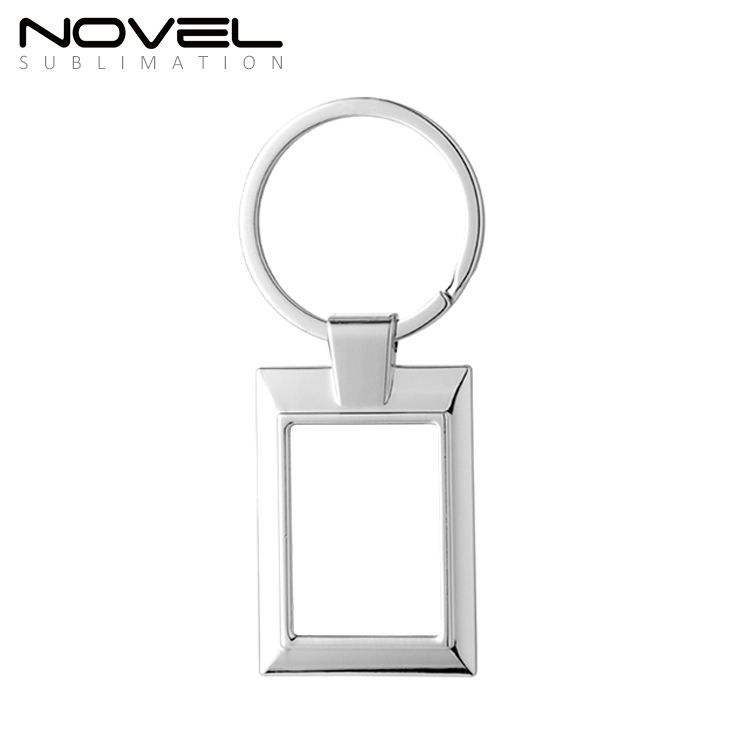 Popular Sublimation Blank Rectangle Metal Keyring Different Shape Metal Keychain
