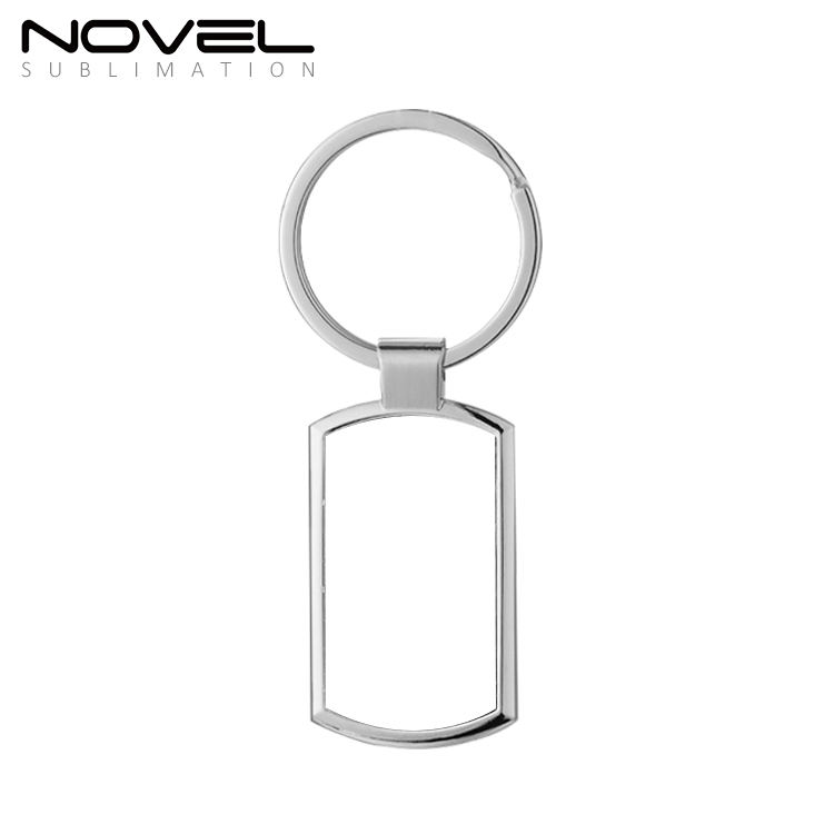 Popular Sublimation Blank Rectangle Metal Keyring Different Shape Metal Keychain