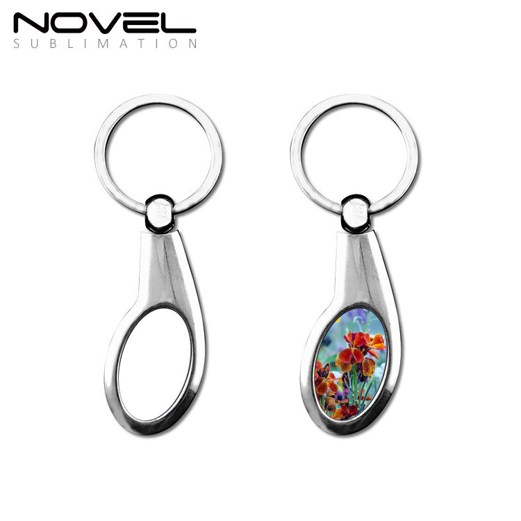 Popular Sublimation Blank Rectangle Metal Keyring Different Shape Metal Keychain