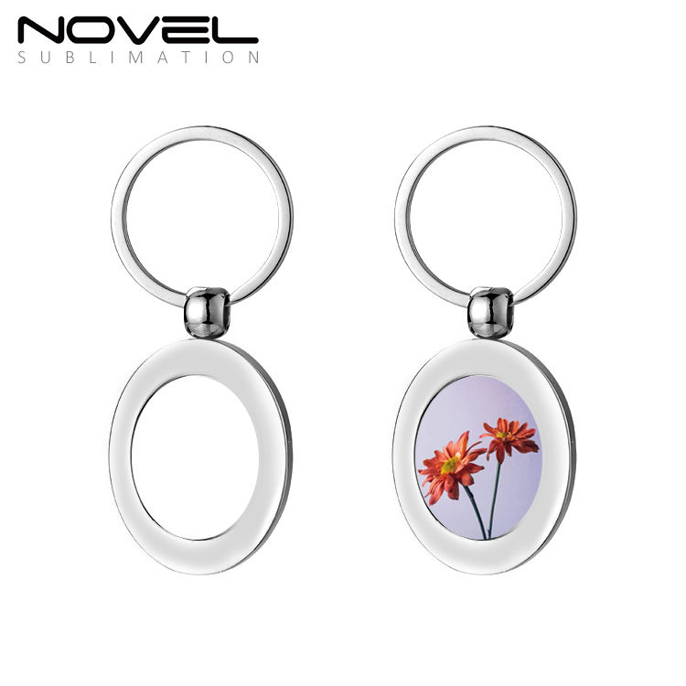 Popular Sublimation Blank Rectangle Metal Keyring Different Shape Metal Keychain