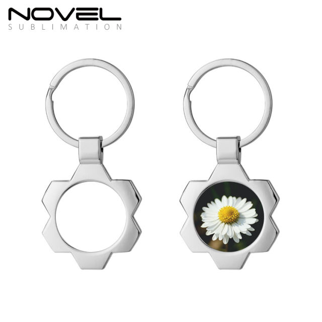 Popular Sublimation Blank Rectangle Metal Keyring Different Shape Metal Keychain