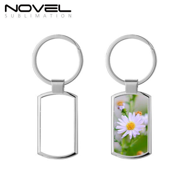 Popular Sublimation Blank Rectangle Metal Keyring Different Shape Metal Keychain