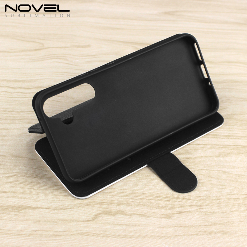 For Galaxy A04 4G / A04E / A34 5G / A54 5G Blank Heat Transfer Stand-up PU Leather Phone Case With TPU Inside Case