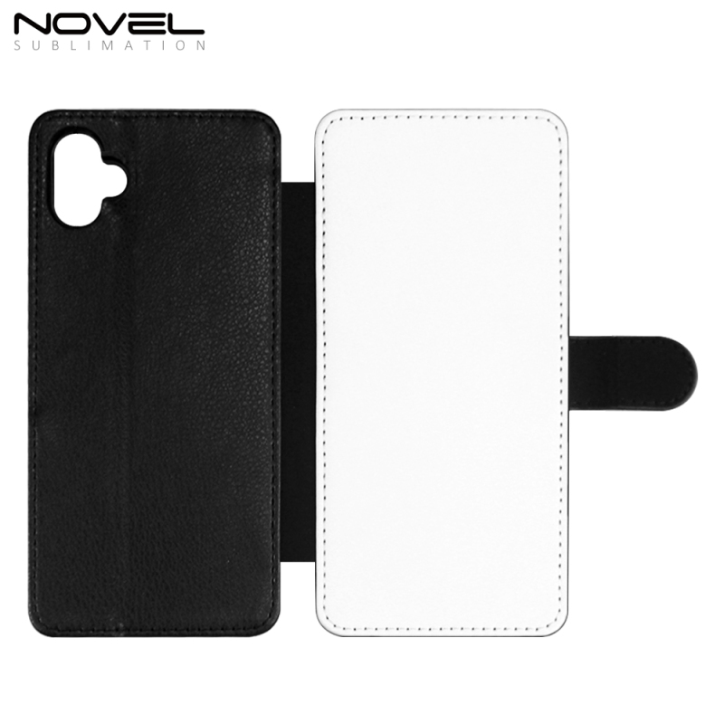 For Galaxy A04 4G / A04E / A34 5G / A54 5G Blank Heat Transfer Stand-up PU Leather Phone Case With TPU Inside Case