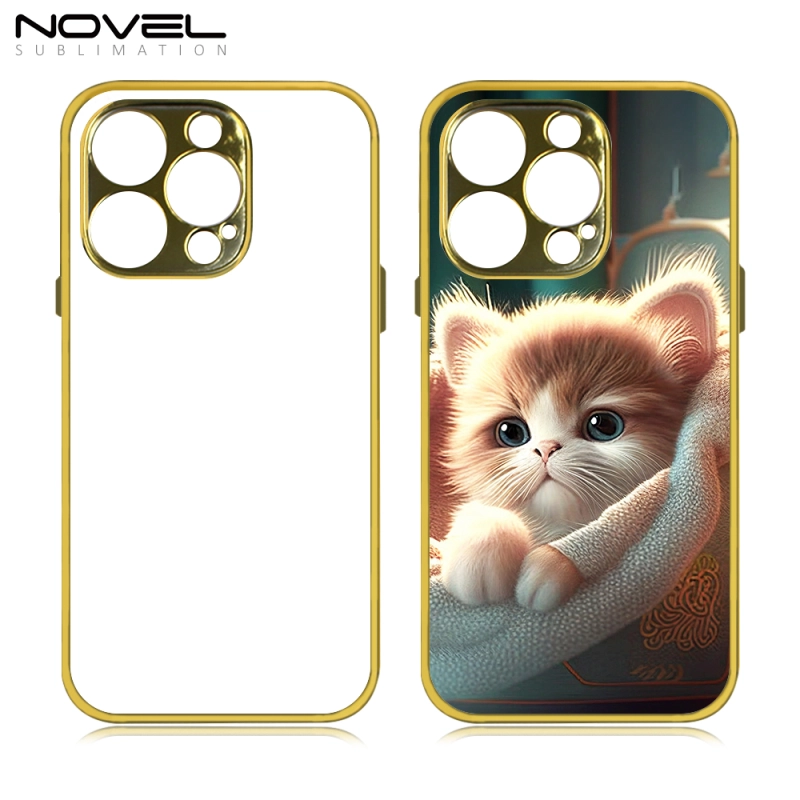 For iPhone 14 / IP 14 Plus / IP 14 Pro / IP 14 Pro max Blank Sublimation Embossed Side Phone Cases With Glass Insert