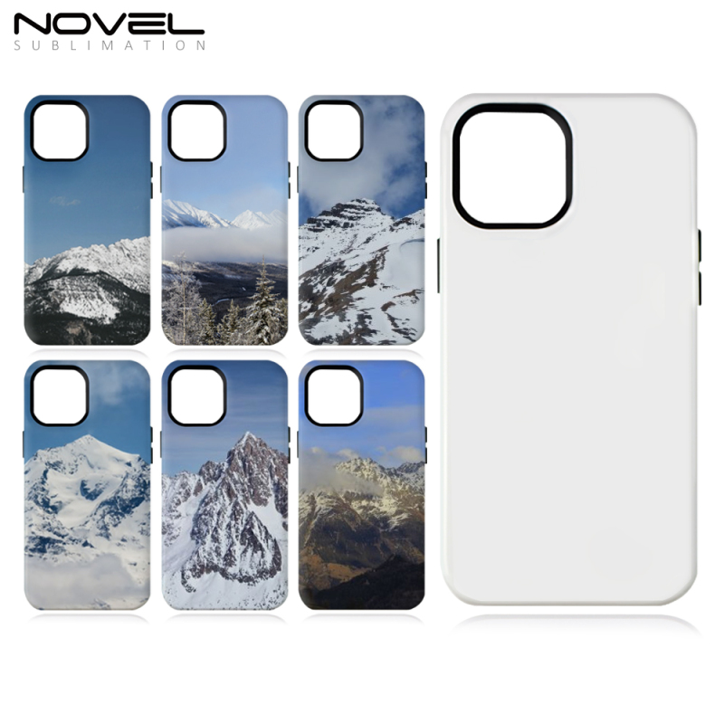 For iPhone 14 / IP14 Pro / IP 14 Plus / IP14 Pro max DIY Sublimation Blank Fillm 3D 2in1 Mobile Phone Case