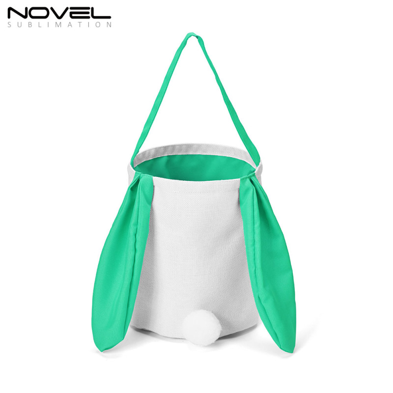 Cute Blank Sublimation Long Eared Rabbit Tail Basket Becautiful Personality Bag