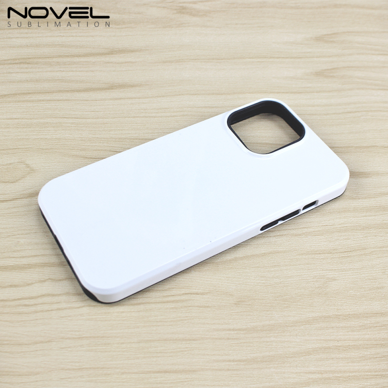 For iPhone 14 / IP 14 Pro Max / IP 13 Pro max Blank Sublimation 3D 2in1 Coated Cases 3D Film Phone Case