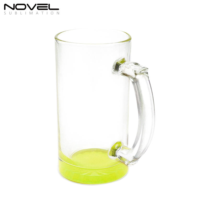 Sublimation Blank 16oz Color Beer Glass Mug With Eight Colors Available