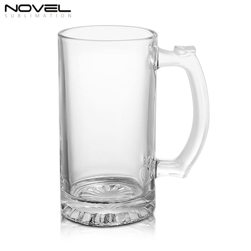 Personality Design Sublimation Blank 16oz Beer Frosted Clear Glass Beer Mug