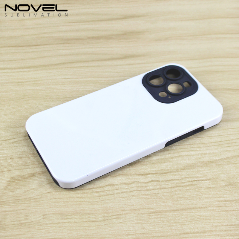 For iPhone 14 / IP 13 / IP 12  / IP XR Blank Sublimation 3D Film Phone Case With TPU Bumper and Fine Hole