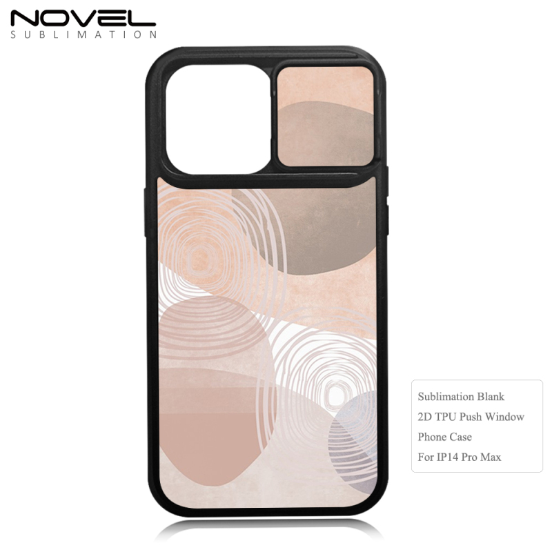 For iPhone 14 / IP12 Pro max Blank Heat Transfer 2D TPU Mobile Phone Case With Sliding Window