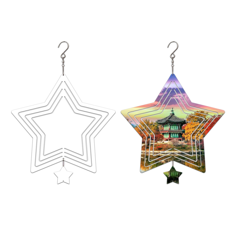 DIY Smaller Size 3" and 4" Round Edge Blank Aluminum Wind Spinner Sublimation Wind Bell