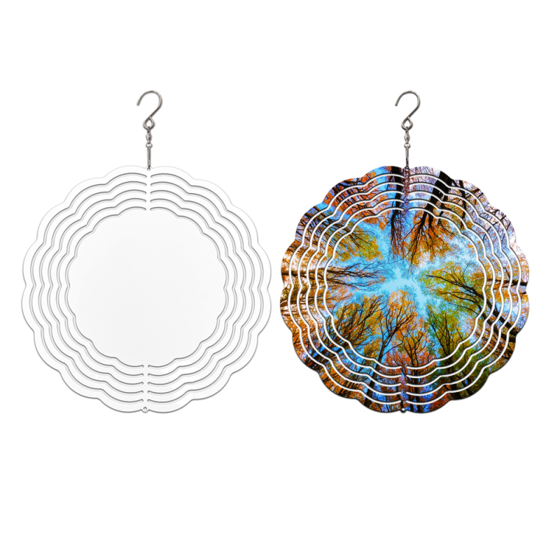 DIY Smaller Size 3" and 4" Round Edge Blank Aluminum Wind Spinner Sublimation Wind Bell