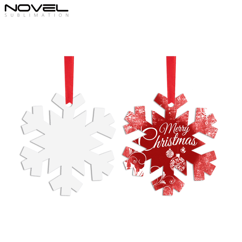 Hot selling Blank Sublimation Double-Sided Aluminum Xmas Ornament Popular Christmas Ornament