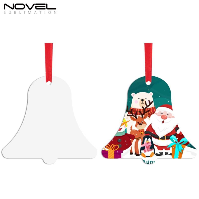 Hot selling Blank Sublimation Double-Sided Aluminum Xmas Ornament Popular Christmas Ornament