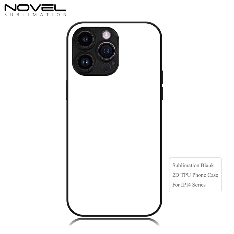 For iPhone 14 / IP14 Pro Wholesale Blank Heat Transfer 2D Soft Silicone Phone Case With Camera Hole Protection