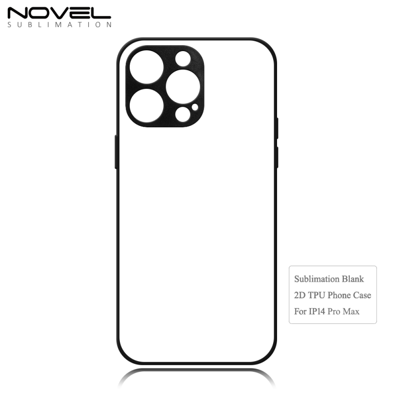 For iPhone 14 Plus / IP14 Pro Popular Blank Dye-Sublimation 2D TPU CellPhone Case With Smooth Side