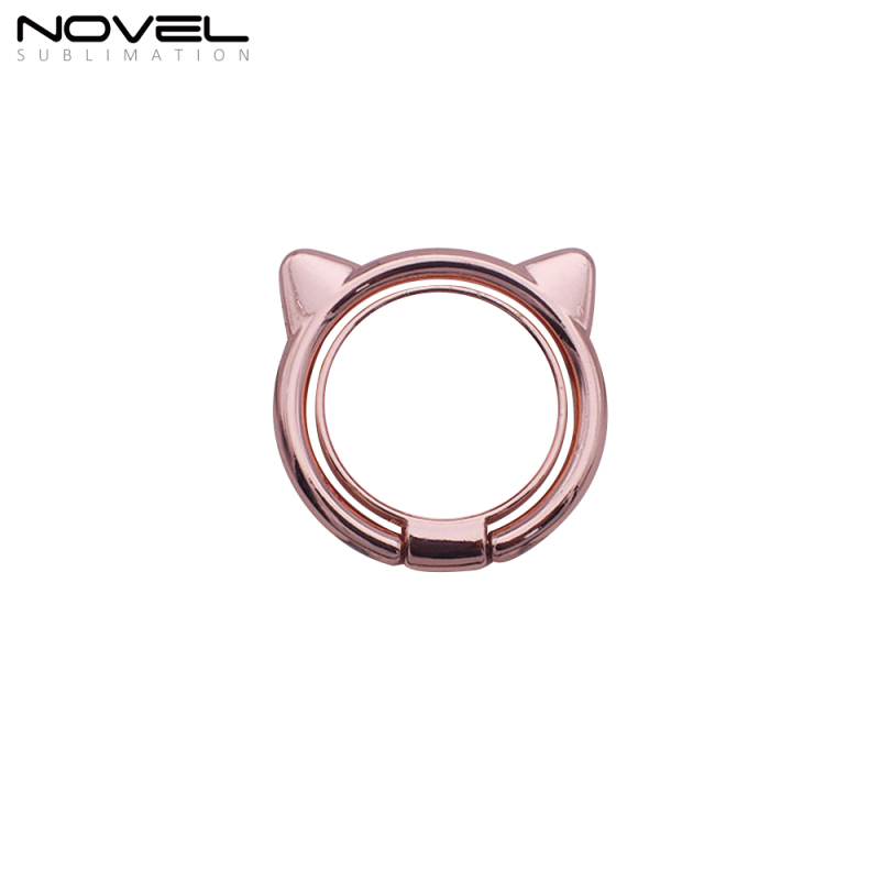 Cute Customized Dye-Sublimation Blank Cat Head Ring Holder