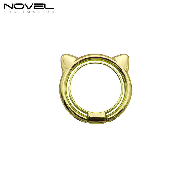 Cute Customized Dye-Sublimation Blank Cat Head Ring Holder