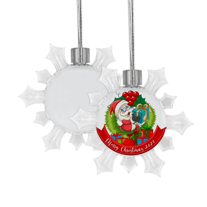 Blank Sublimation Transparent Plastic Christmas Decorations With Double-sided Printing