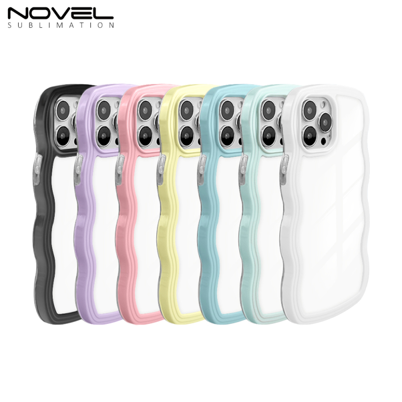 For iPhone 14 Plus / IP12 2D Heavy Duty Mobile Phone Cases With Colorful PC bumper