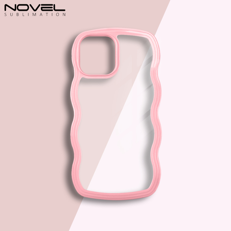 For iPhone 14 Plus / IP12 2D Heavy Duty Mobile Phone Cases With Colorful PC bumper