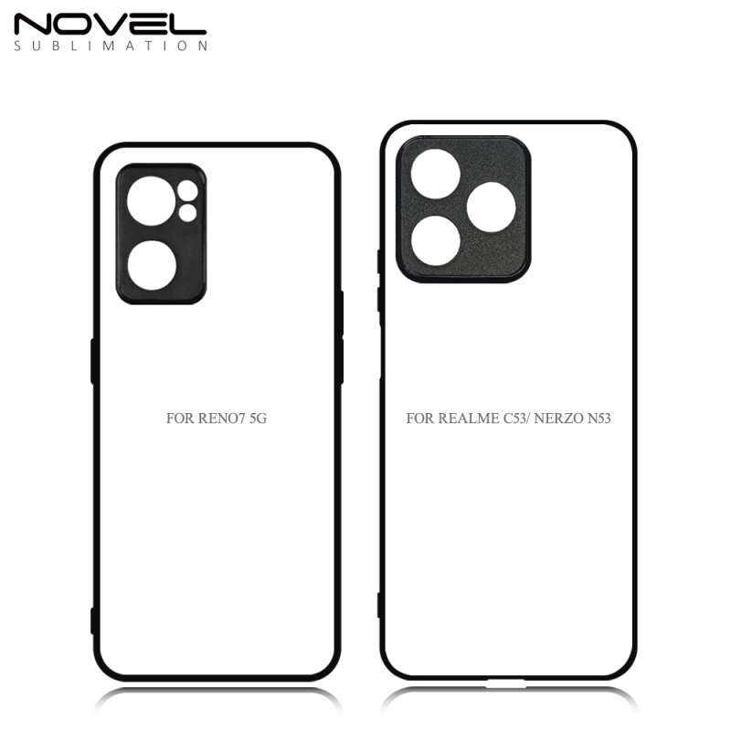 For Oppo reno 7 5G / Realme C35/ Realme 11 DIY Sublimation Blank 2D Soft Rubber Mobile Phone Cover