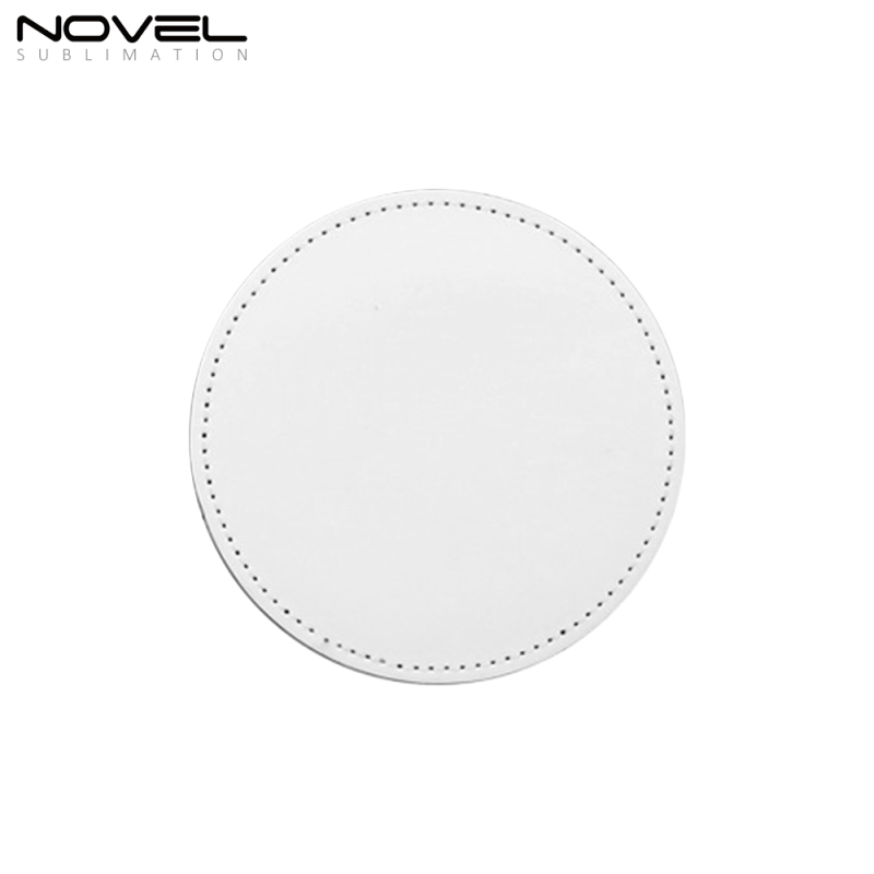 Blank Heat Transfer PU Leather Hat Patch DIY Sublimation Cap Sticker With Hot Melt Adhesive