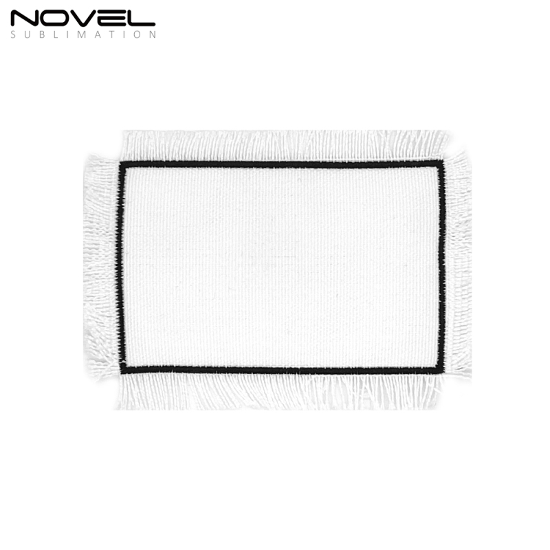Personalized Patch With Heat Melt Film Sublimation Patch Blanks DIY Design Hat patch With Tassel