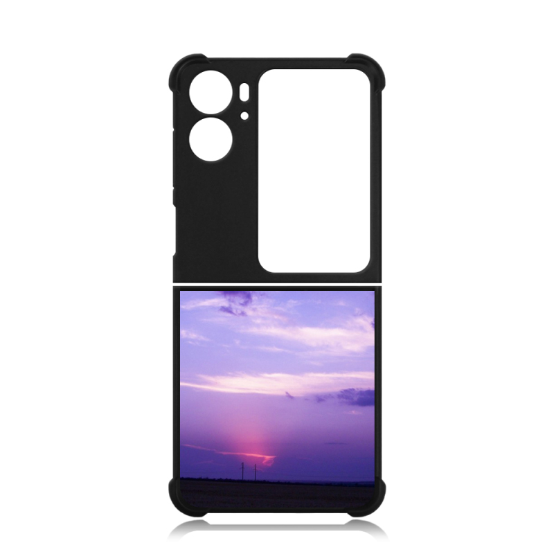 For Oppo Find N2 Flip 5G Sublimation 2D TPU Mobile Phone Case With Blank Metal Insert