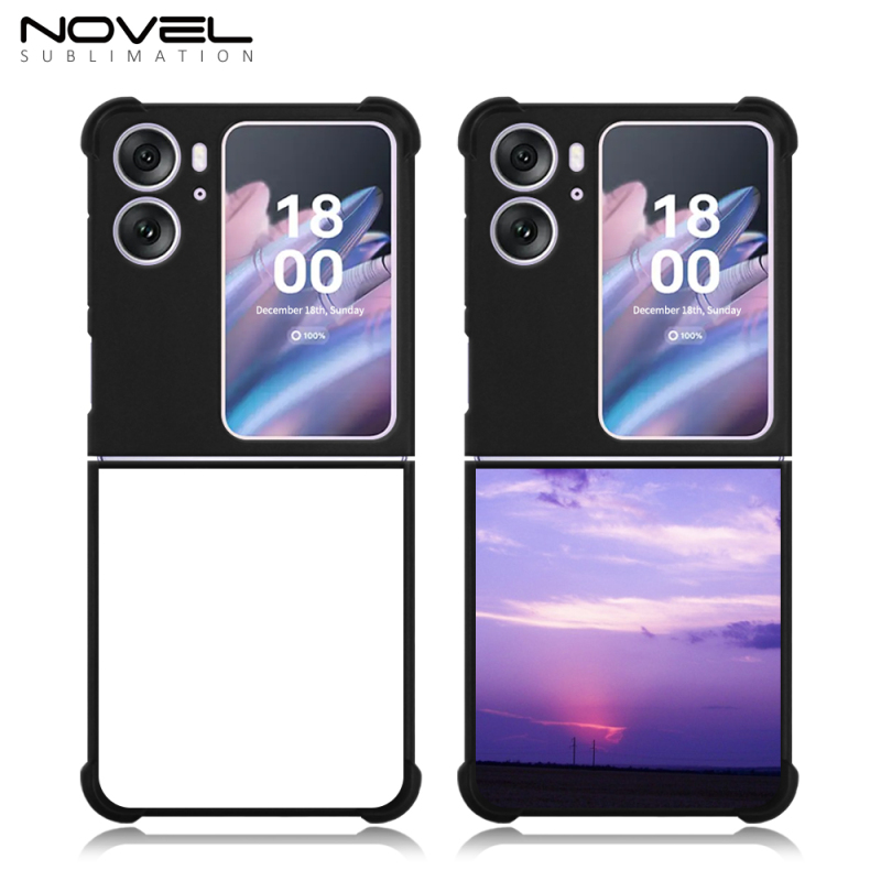For Oppo Find N2 Flip 5G Sublimation 2D TPU Mobile Phone Case With Blank Metal Insert