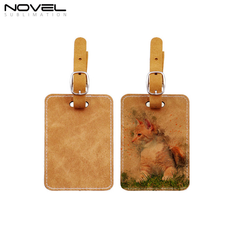 Beautiful Personality Blank Sublimation Colorful PU Luggage Tag