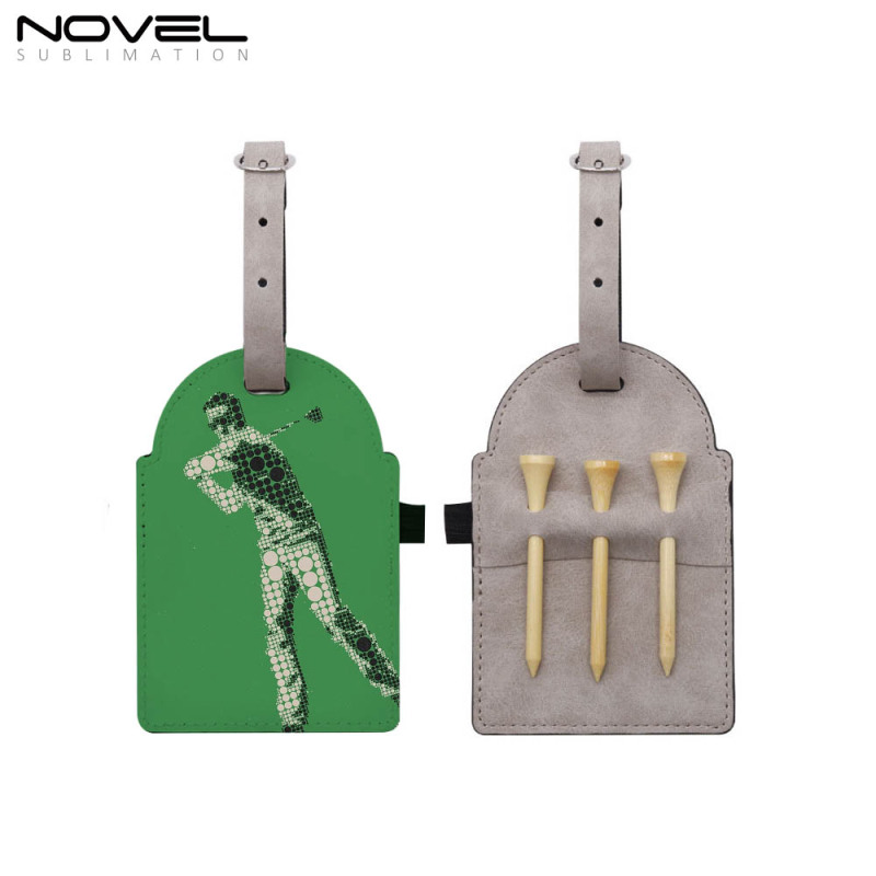 Wholesale Price Blank Sublimation Colorful Golf Tee Bag Tag