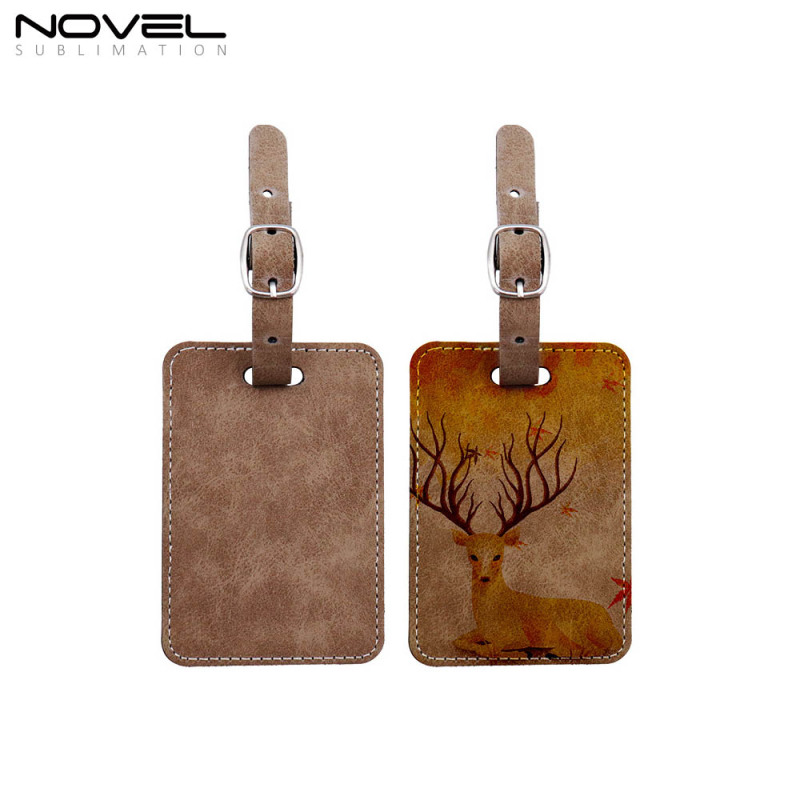 Beautiful Personality Blank Sublimation Colorful PU Luggage Tag