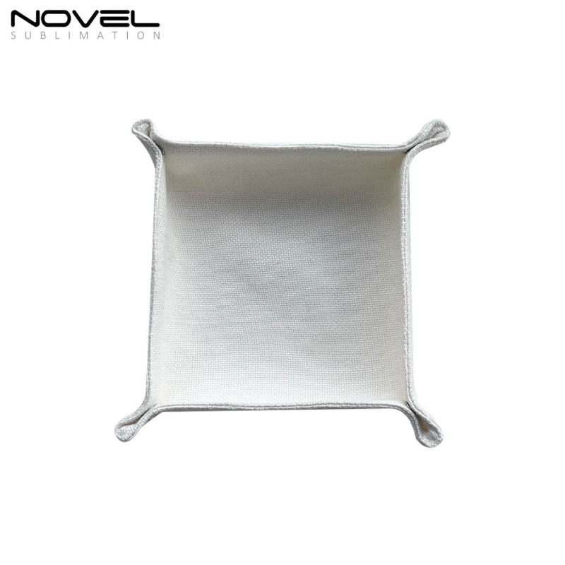Popular Blank Sublimation Cotton Linen Storage Plate With Differen Size