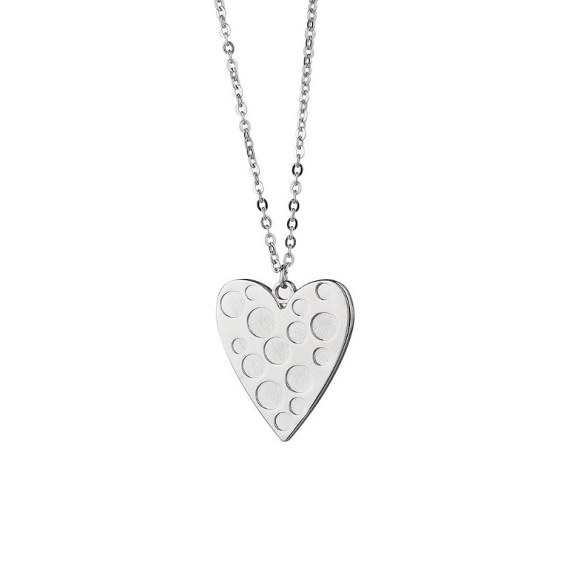 Fancy Sublimation blank Round with Diamonds Necklace DIY Heart Shape Necklace