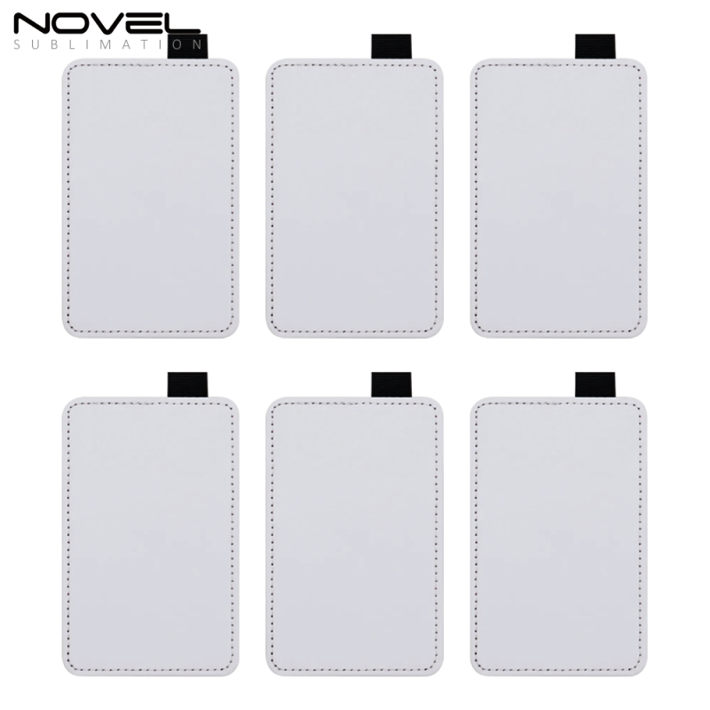 Free Sample Blank Dye-Sublimation Blank White Color PU Leather Card Holder