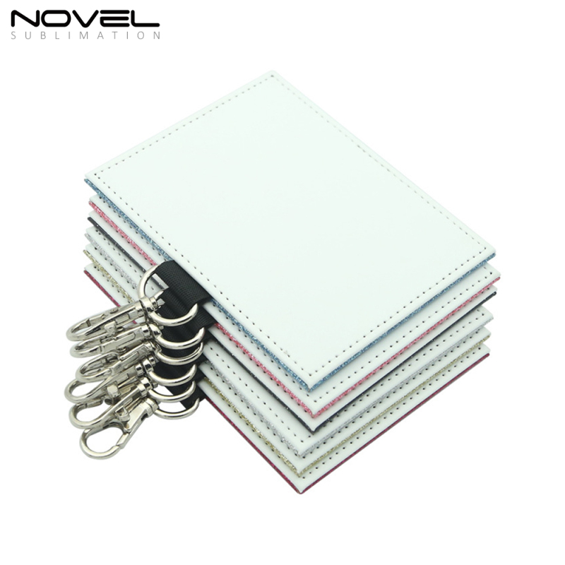 Wholesale Blank Heat Transfer PU Leather Card Holder Front White Back Color Card Bag