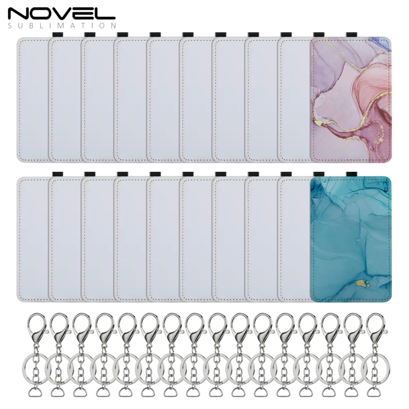 Personality Sublimation Blank PU Leather Bus Card Holder