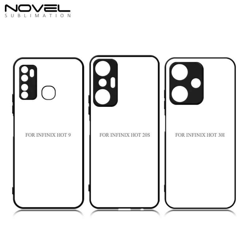 For Infinix Hot 9 / Hot 20S / hOT 30i Personality Sublimation 2D TPU Cell Phone Case With Blank Metal Insert