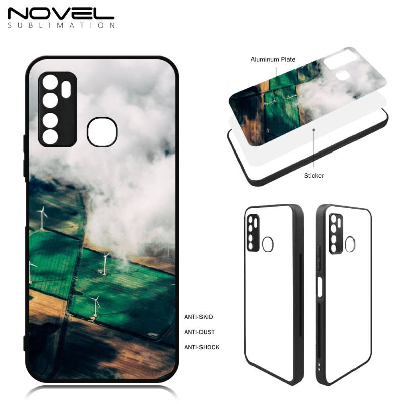 For Infinix Hot 9 / Hot 20S / hOT 30i Personality Sublimation 2D TPU Cell Phone Case With Blank Metal Insert