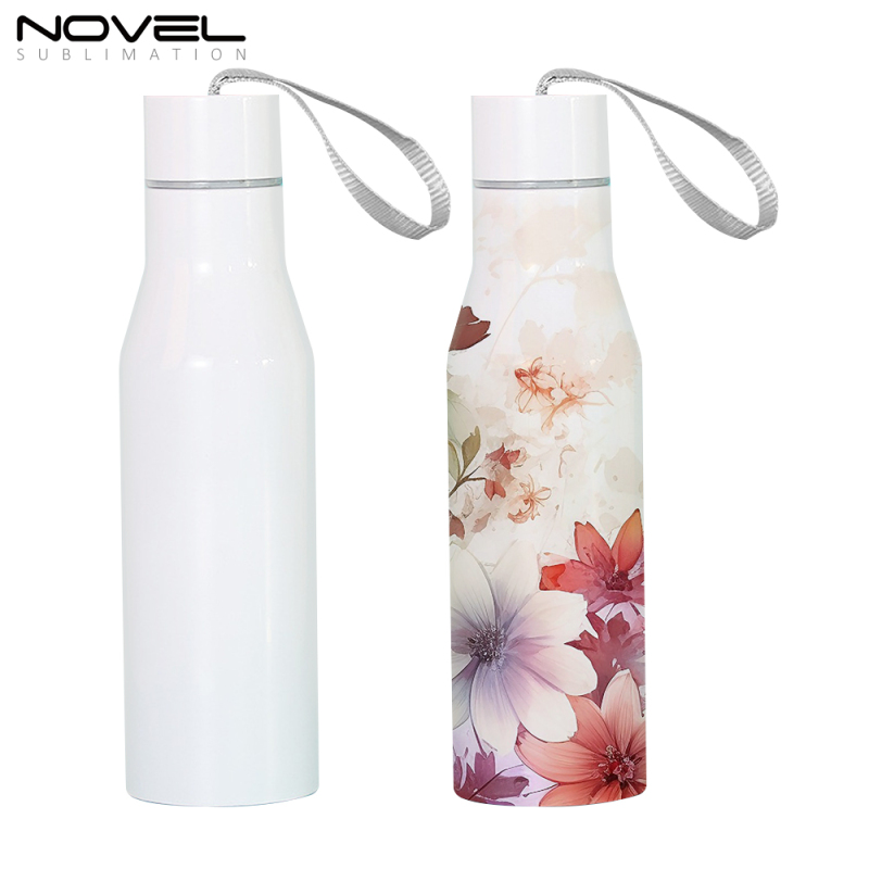 Customzied Blank Sublimation 500ML Thermos Flask With Rope With Individual White Box