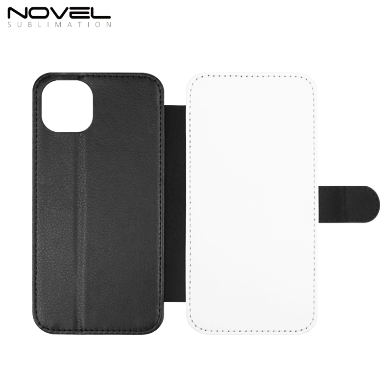For iPhone 15 / IP 15 Plus / IP 15 Pro / IP 15 Ultra Blank Sublimation Strand-up PU Leather Phone Case