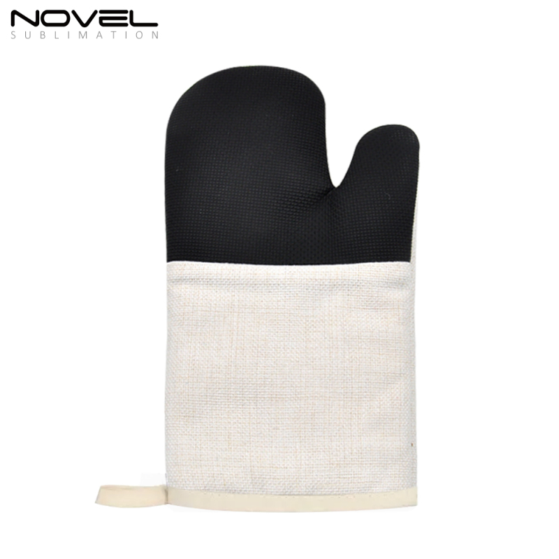 Personality Blank Sublimation Heat Resitant Gloves With Silicone Part Popular DIY Ovan Gloves