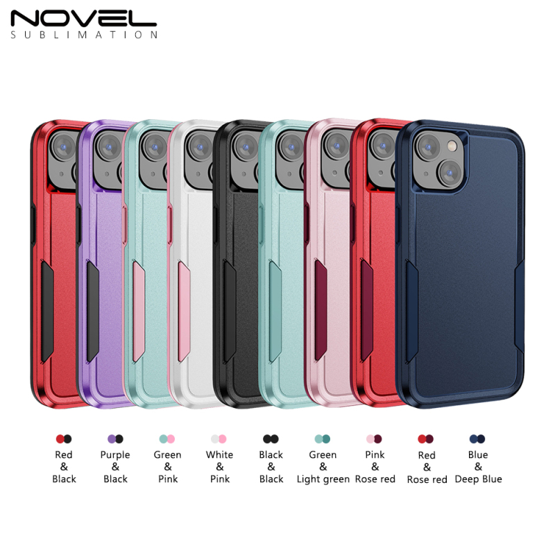 Dual-Layer Protective Shockproof TPU Cover Fancy Colorful Mobile Phone Case For iPhone 15 Galaxy S23 Google Moto Xiaomi Brand