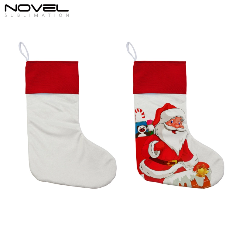 Dye-Sublimation Christmas Gift Bag DIY Blank Christmas Socks Personality Christmas Tree Hanging Ornaments Stocking